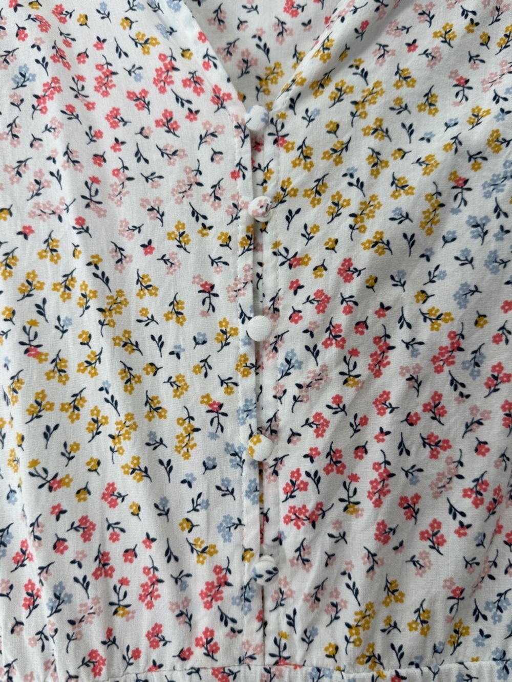 Floral Ruffled Cap Midi Sleeve Dress Large - Picture 6 of 15